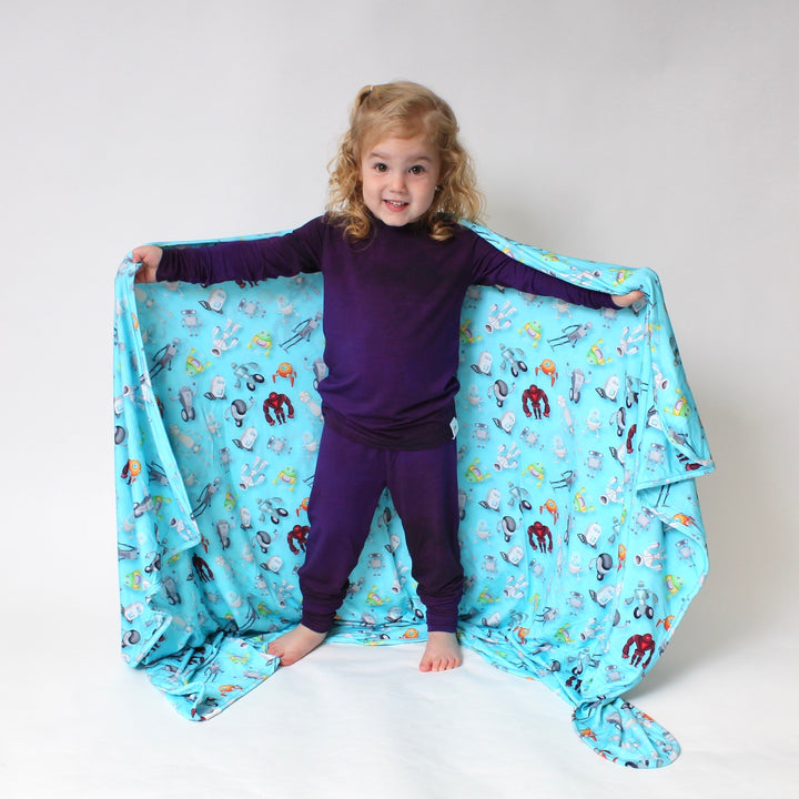Blanket in Robots | Bamboo Viscose