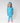 Front Opening Twirl Romper in Aqua