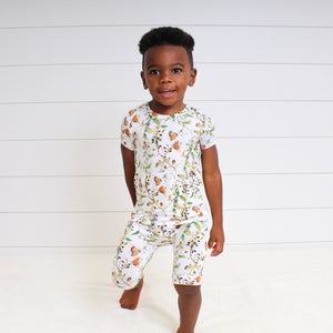 Front Opening Shortie Romper in Butterflies | Bamboo Viscose
