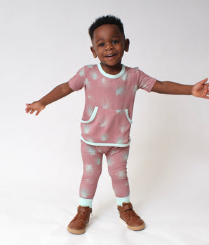 Front Opening Romper in Dandelions | Bamboo Viscose