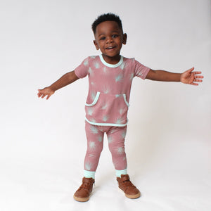 Front Opening Romper in Dandelions | Bamboo Viscose