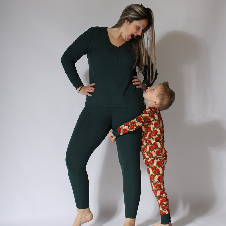 2 pc Loungewear Set in Smell the Roses | Bamboo Viscose