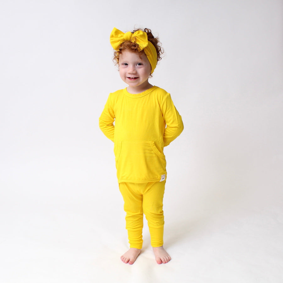Front Opening Romper in Sunshine | Bamboo Viscose
