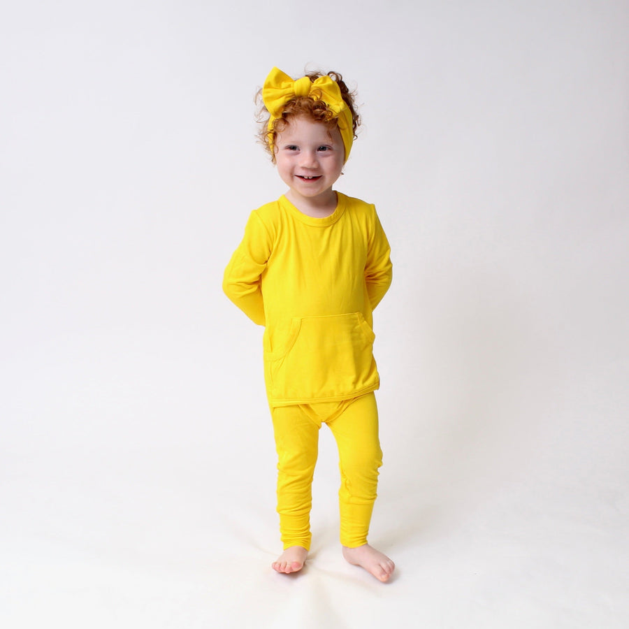 Front Opening Romper in Sunshine | Bamboo Viscose