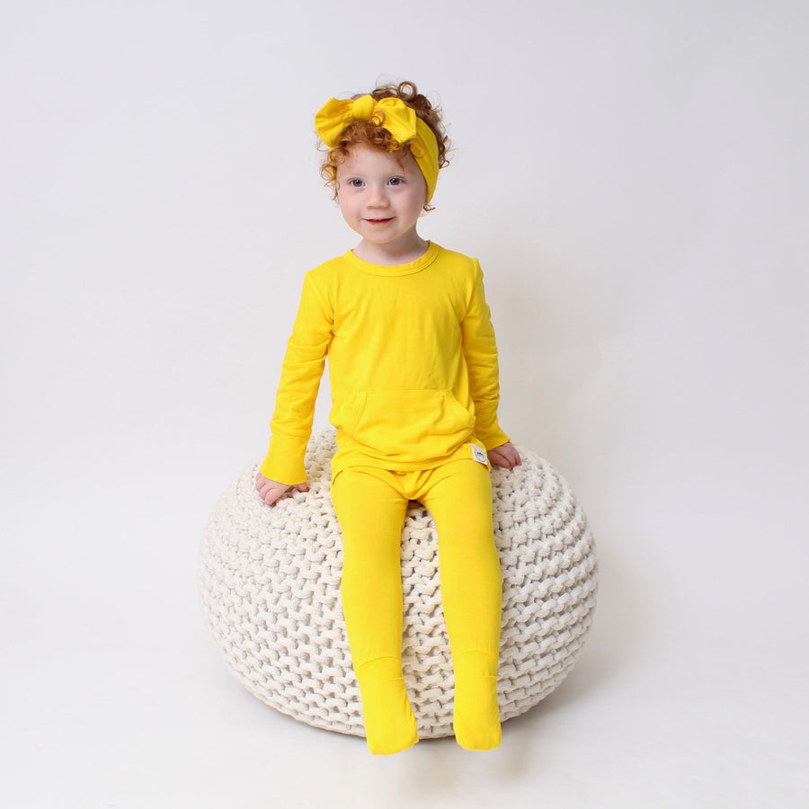 Front Opening Romper in Sunshine | Bamboo Viscose