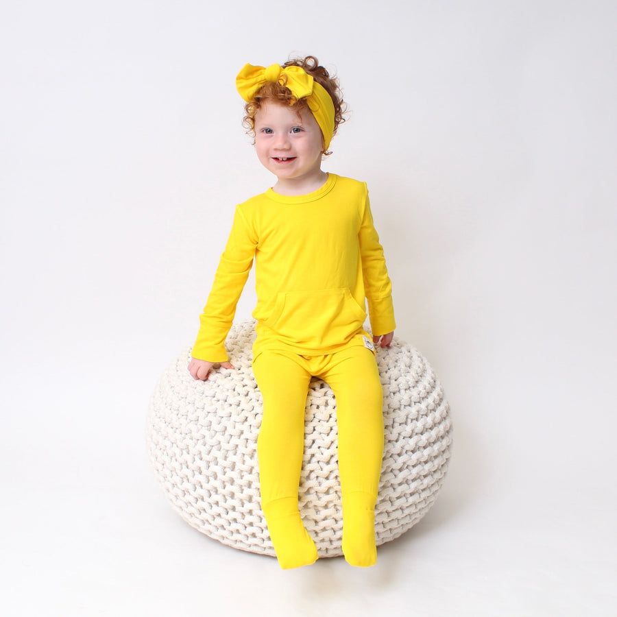 Front Opening Romper in Sunshine | Bamboo Viscose