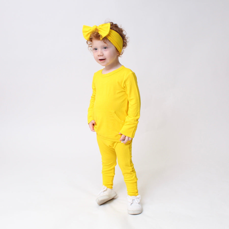 Front Opening Romper in Sunshine | Bamboo Viscose