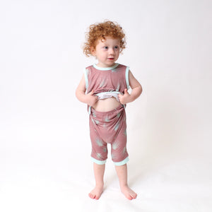 Front Opening Tank Shortie Romper in Dandelion | Bamboo Viscose