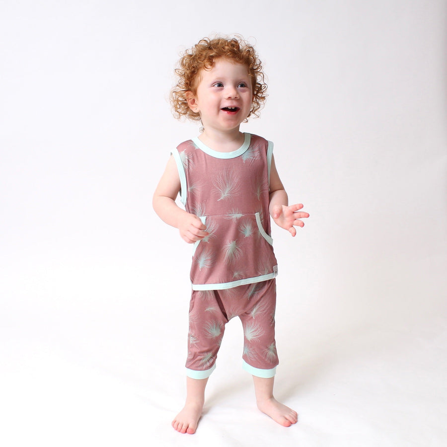 Front Opening Tank Shortie Romper in Dandelion | Bamboo Viscose