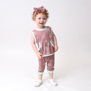 Front Opening Tank Shortie Romper in Dandelion | Bamboo Viscose