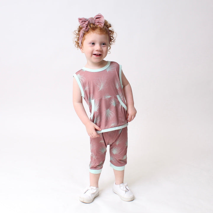 Front Opening Tank Shortie Romper in Dandelion | Bamboo Viscose