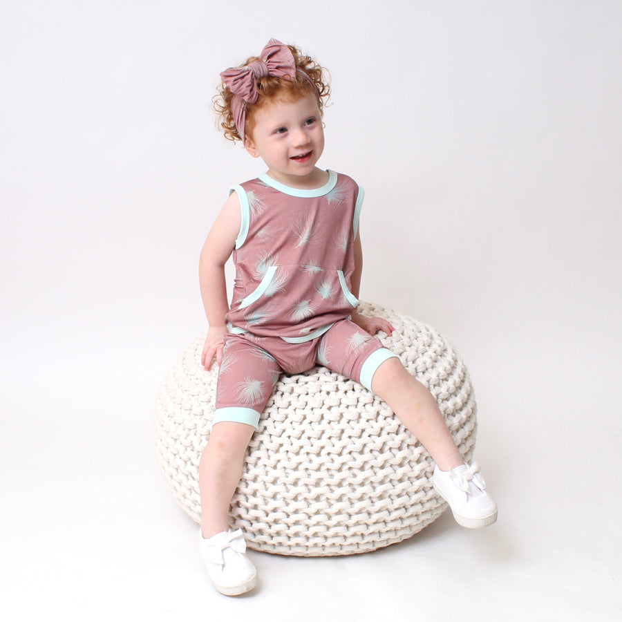 Front Opening Tank Shortie Romper in Dandelion | Bamboo Viscose