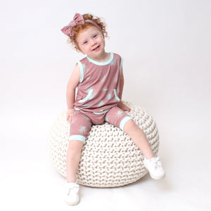 Front Opening Tank Shortie Romper in Dandelion | Bamboo Viscose