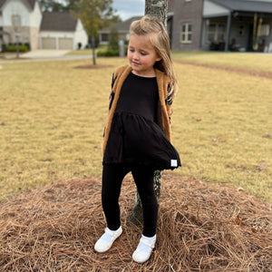 Front Opening Twirl Romper in Jet Black | Bamboo Viscose