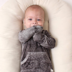Front Opening Romper in Stormy | Bamboo Viscose