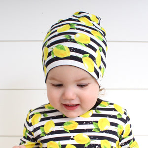 Beanie in Lemon Line | Bamboo Viscose