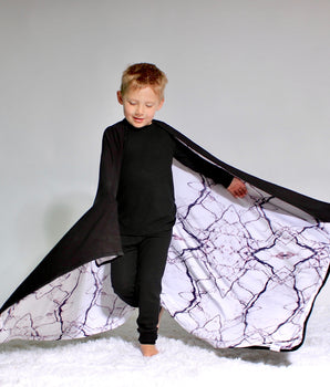 Blanket in Marbled Bianco