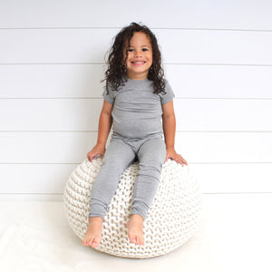 2 pc Loungewear Set in Heathered Grey | Bamboo Viscose