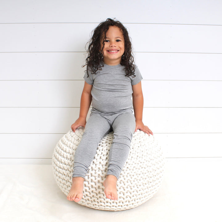 2 pc Loungewear Set in Heathered Grey | Bamboo Viscose