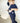 Front Opening Romper in Into The Blue | Ribbed Bamboo Viscose