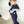 Front Opening Romper in Into The Blue | Ribbed Bamboo Viscose