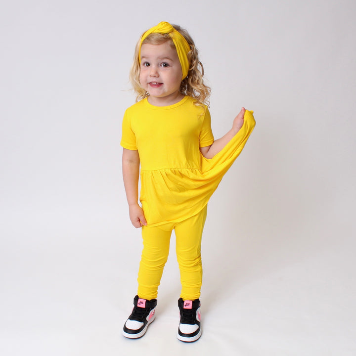 Front Opening Twirl Romper in Sunshine | Bamboo Viscose