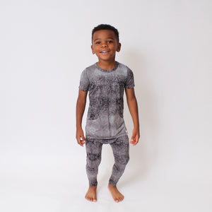 Front Opening Romper in O.G Stormy | Bamboo Viscose