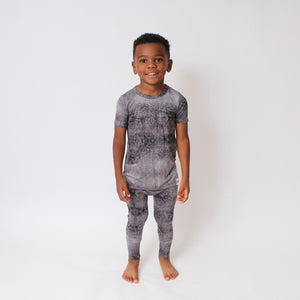 Front Opening Romper in O.G Stormy | Bamboo Viscose