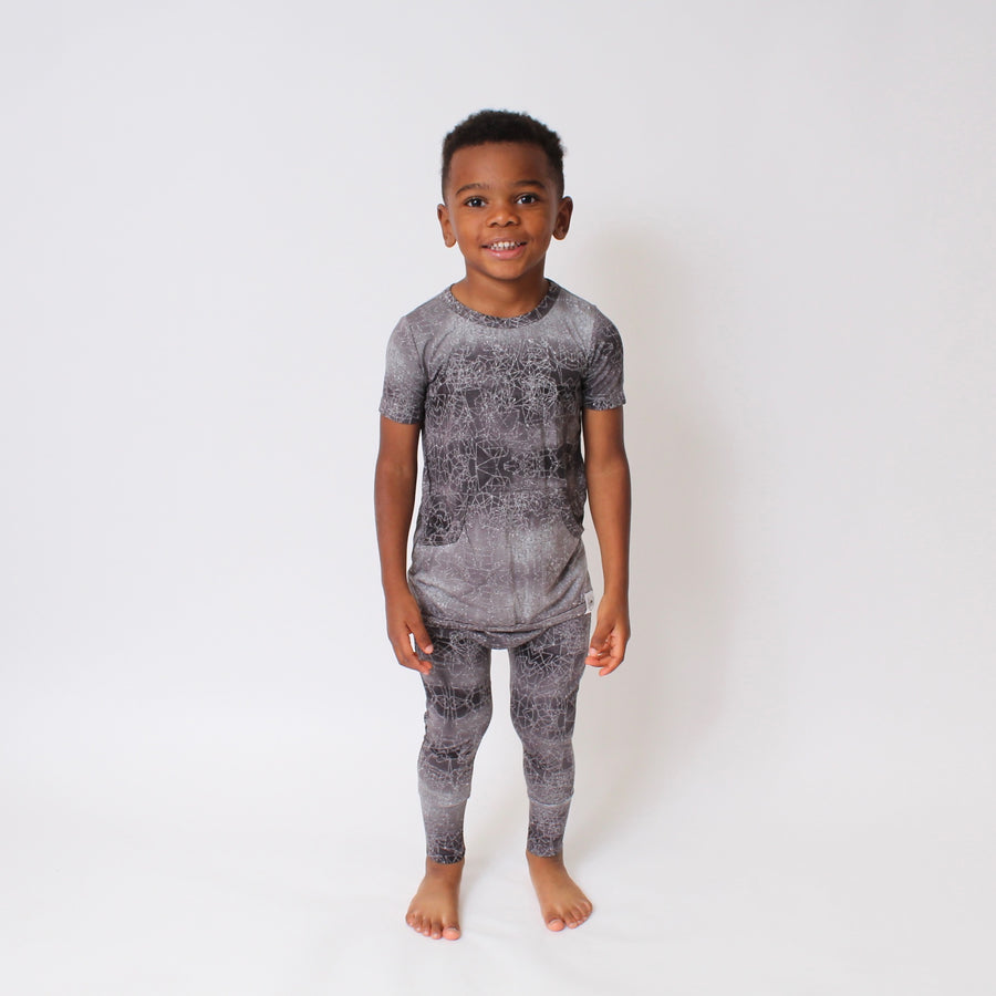 Front Opening Romper in O.G Stormy | Bamboo Viscose