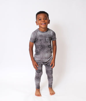 Front Opening Romper in O.G Stormy | Bamboo Viscose