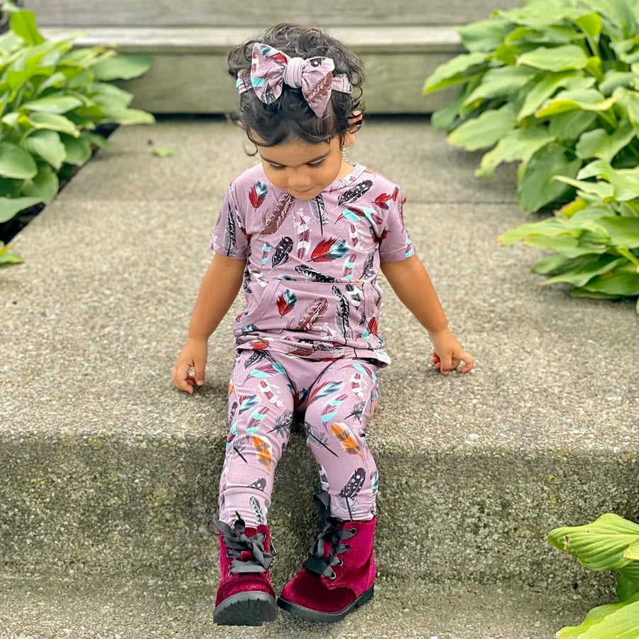 Front Opening Romper in Birds of a Feather | Bamboo Viscose