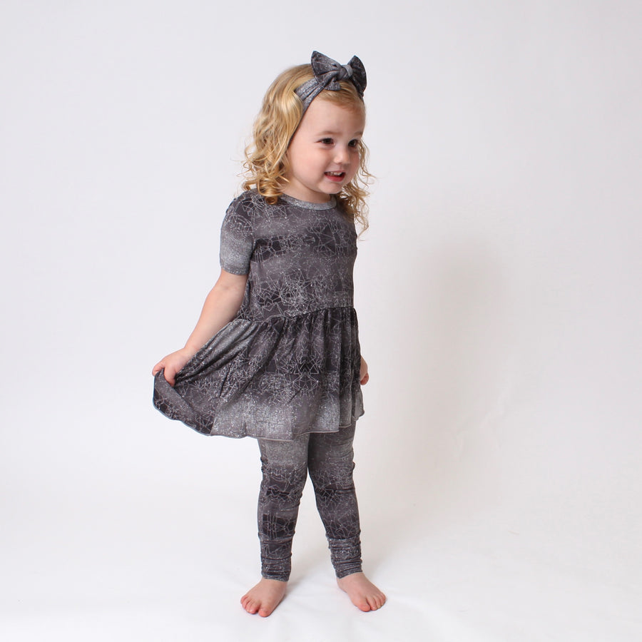 Front Opening Twirl Romper in O.G Stormy | Bamboo Viscose