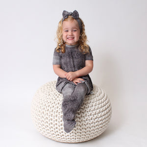 Front Opening Twirl Romper in O.G Stormy | Bamboo Viscose
