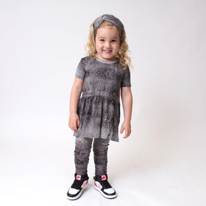 Front Opening Twirl Romper in O.G Stormy | Bamboo Viscose