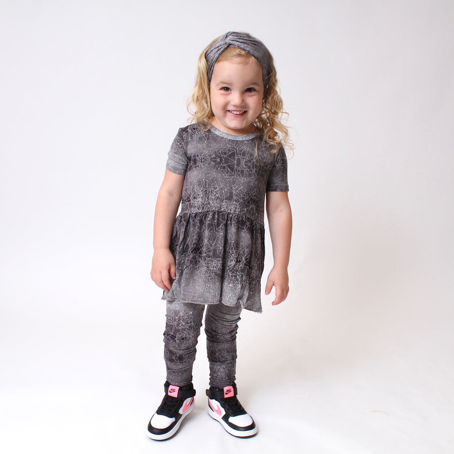 Front Opening Twirl Romper in O.G Stormy | Bamboo Viscose