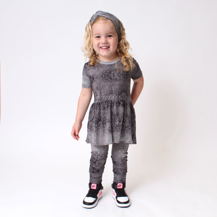 Front Opening Twirl Romper in O.G Stormy | Bamboo Viscose