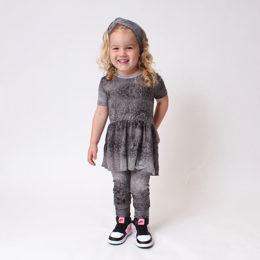 Front Opening Twirl Romper in O.G Stormy | Bamboo Viscose