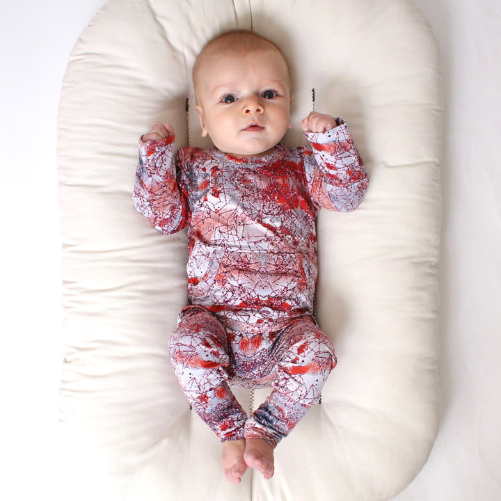 Front Opening Romper in Sunset | Bamboo Viscose