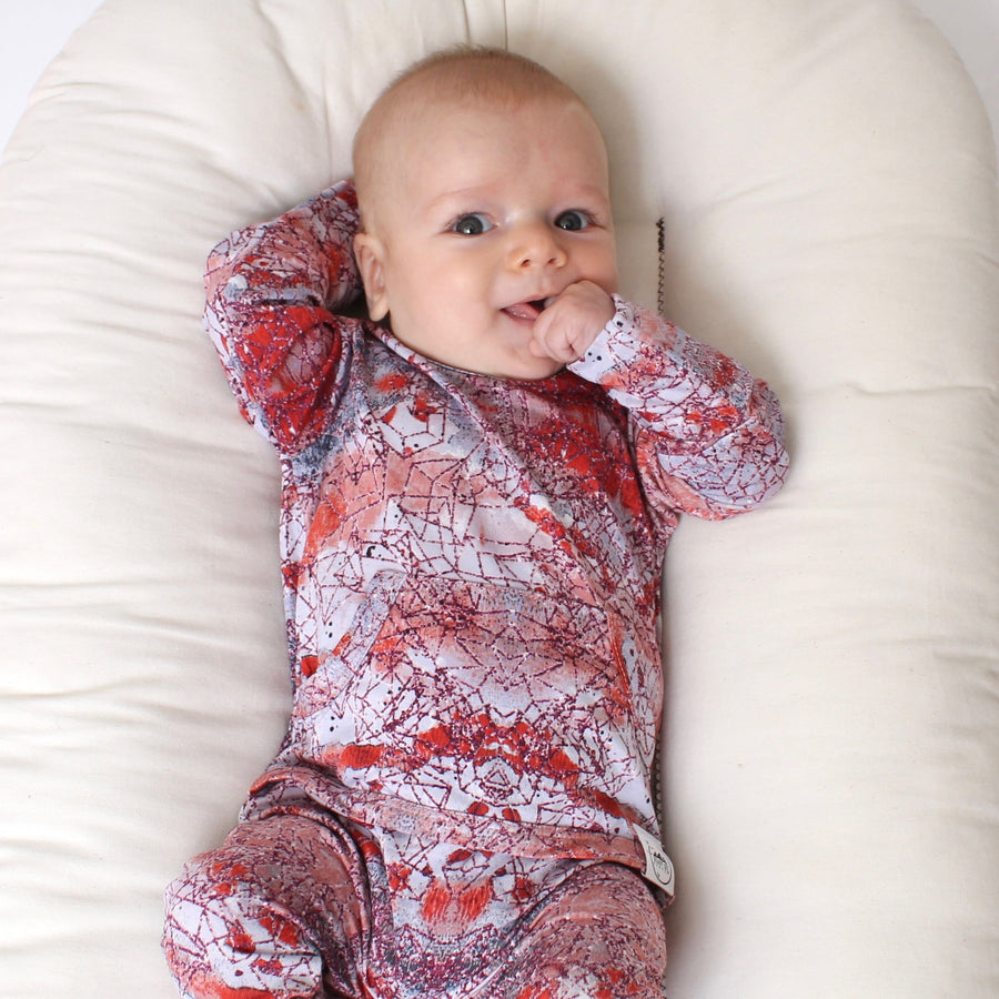 Front Opening Romper in Sunset | Bamboo Viscose