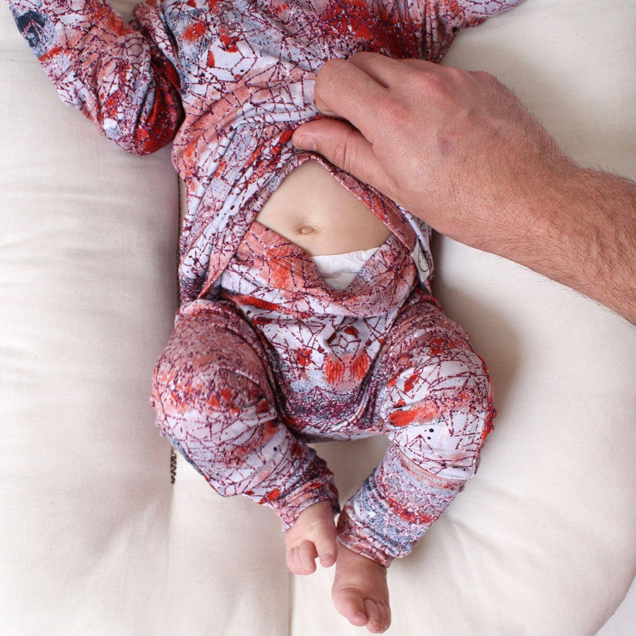 Front Opening Romper in Sunset | Bamboo Viscose