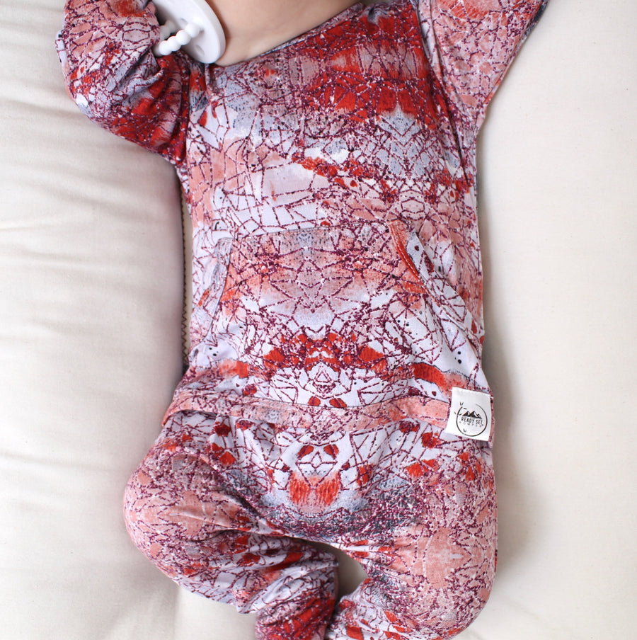 Front Opening Romper in Sunset | Bamboo Viscose