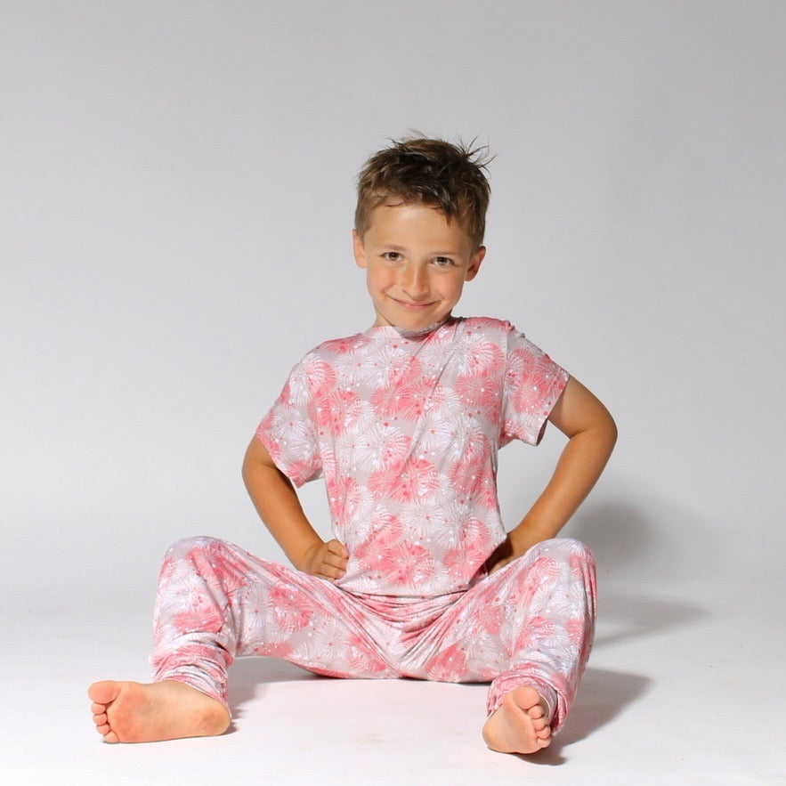 2 pc Loungewear Set in Fire Work It | Bamboo Viscose