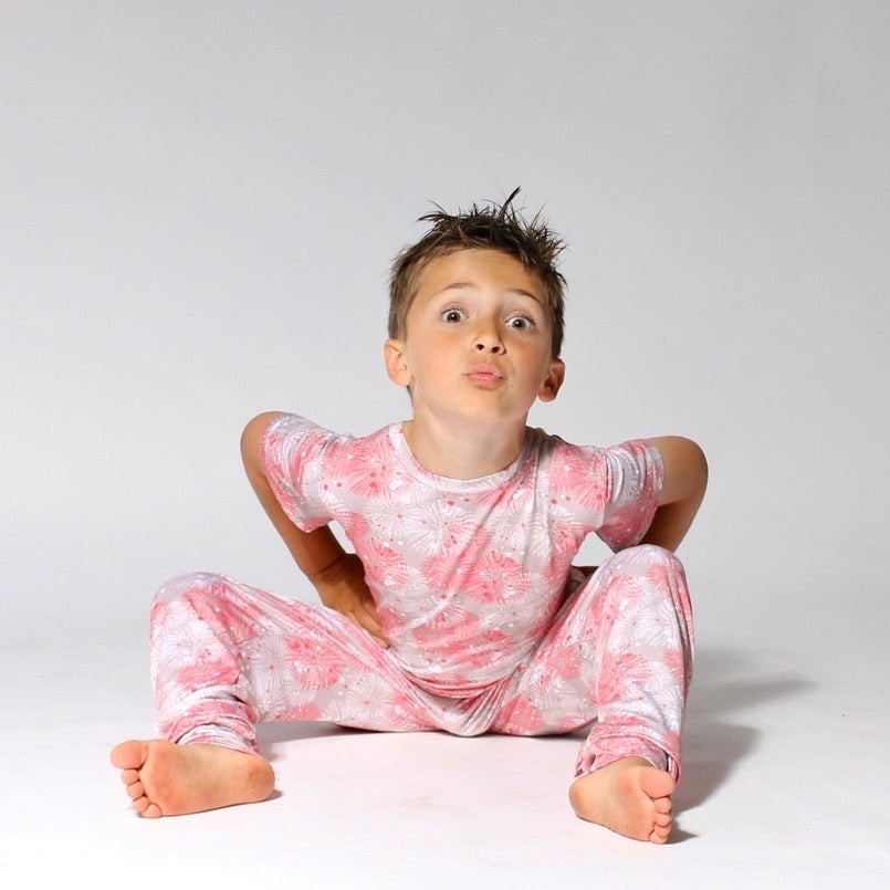 2 pc Loungewear Set in Fire Work It | Bamboo Viscose