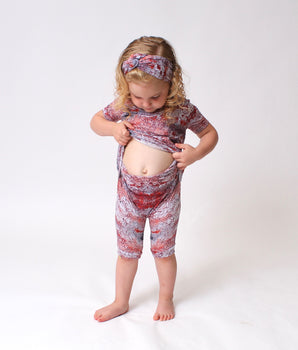 Front Opening Shortie Romper in Sunset