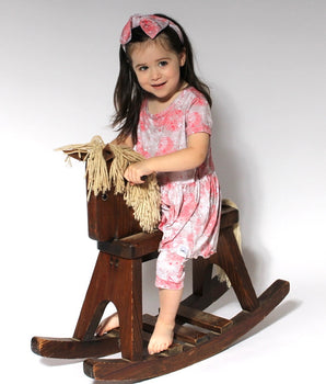 Front Opening Twirl Shortie Romper in Fire Work It