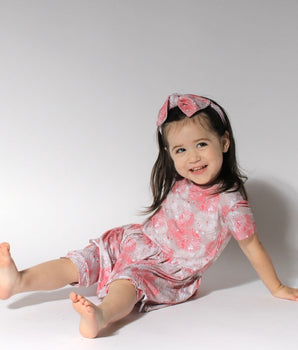 Front Opening Twirl Shortie Romper in Fire Work It