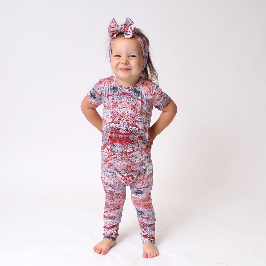 Front Opening Romper in Sunset | Bamboo Viscose