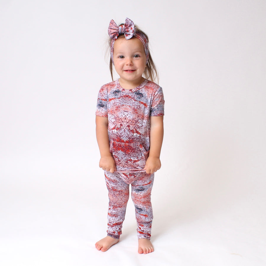 Front Opening Romper in Sunset | Bamboo Viscose