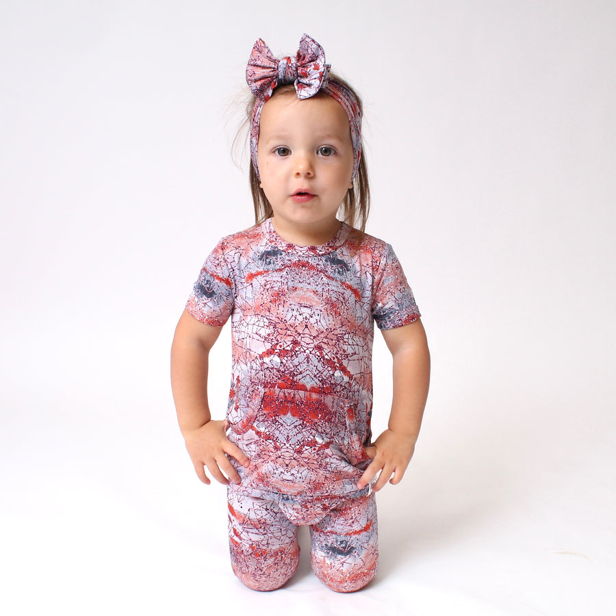 Front Opening Romper in Sunset | Bamboo Viscose
