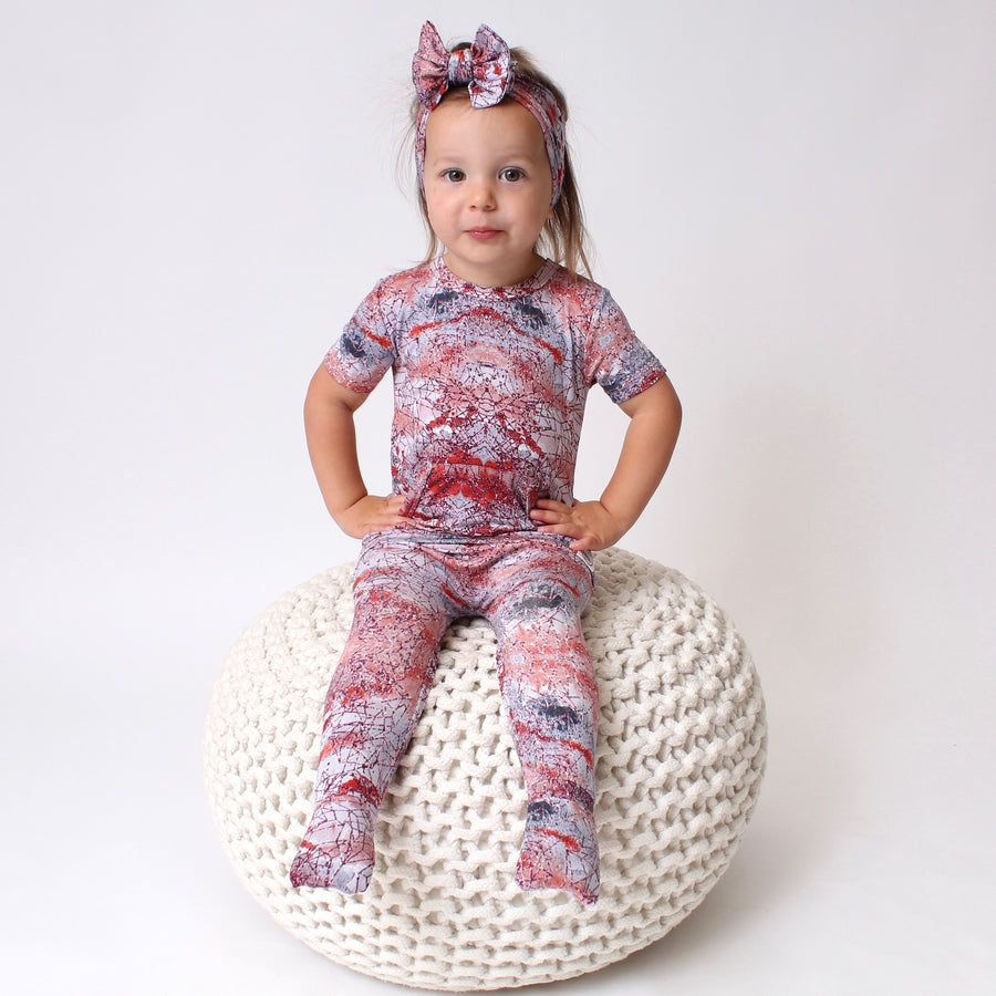 Front Opening Romper in Sunset | Bamboo Viscose